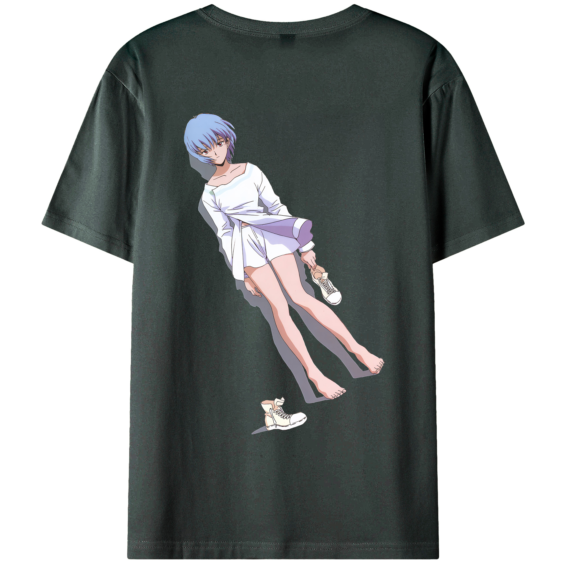 （画像用） EVA 新世紀エヴァンゲリオン 綿100％ メンズ半袖Tシャツ（バックプリント） 通気性